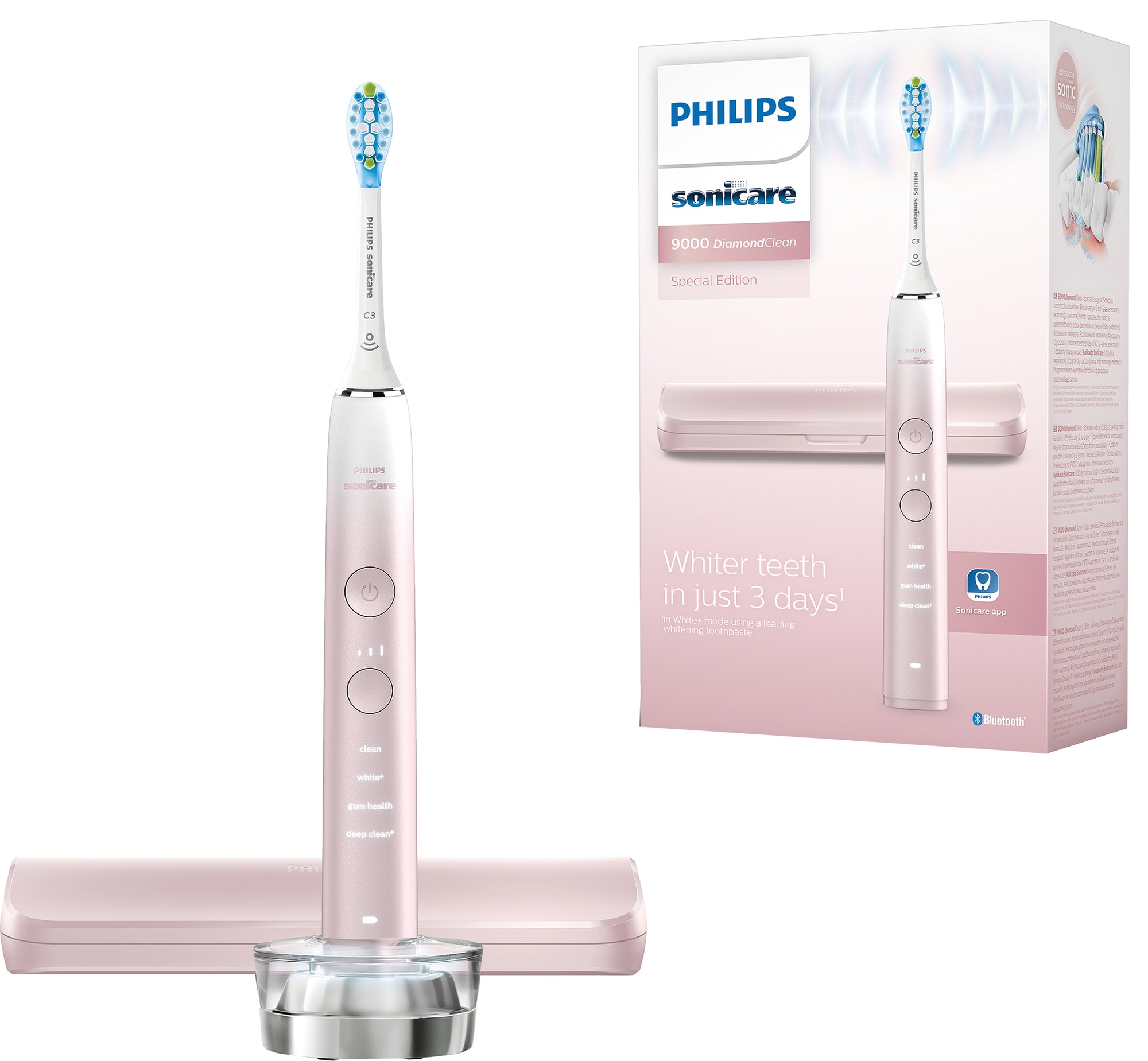 Billede af Philips Sonicare DiamondClean 9000 elektrisk tandbørste HX991184 (pink)