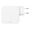 deltaco USB-C wall charger, GaN technology, 2x USB-C PD, total 100 W