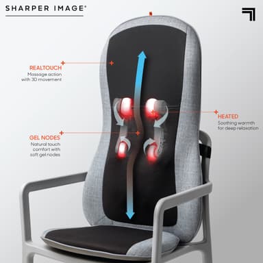 Sharper Image SmartSense Realtouch stolepude med varme P000288