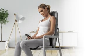 Sharper Image SmartSense Realtouch stolepude med varme P000288