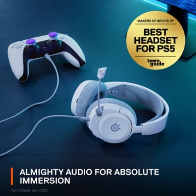 SteelSeries Arctis Nova 1P gaming headset (hvid)