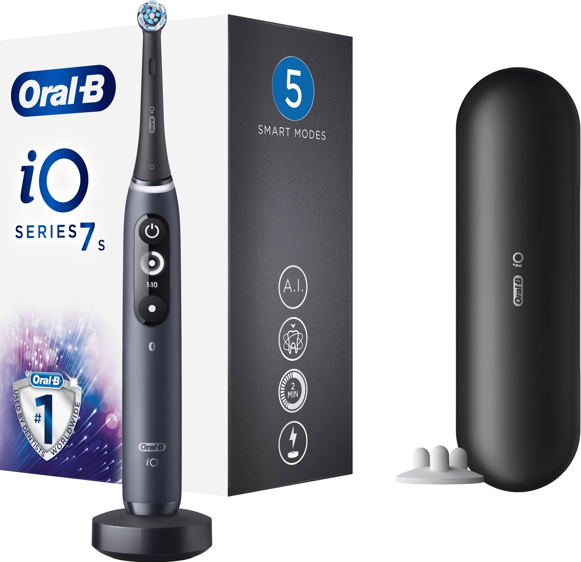 Oral-B iO7 Black Onyx elektrisk tandbørste 364733 (sort) thumbnail