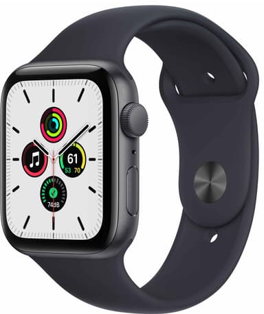 Apple Watch SE 44 mm GPS (Space Gray Alu/Midnight sportsbånd)
