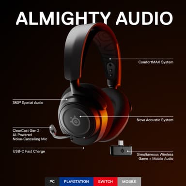 SteelSeries Arctis Nova 7 wireless gaming headset | Elgiganten