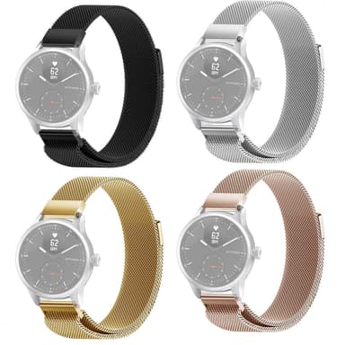 SKALO Milanese Loop til Withings ScanWatch 42mm - Rosa guld