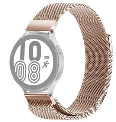 SKALO Milanese Loop til Samsung Watch 4 44mm - Rosa guld