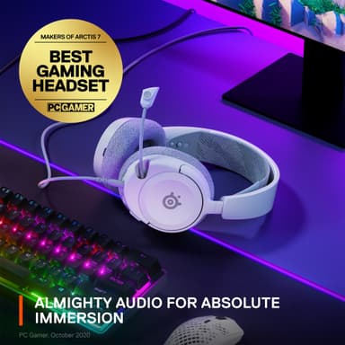 SteelSeries Arctis Nova 1 gaming headset (hvid)