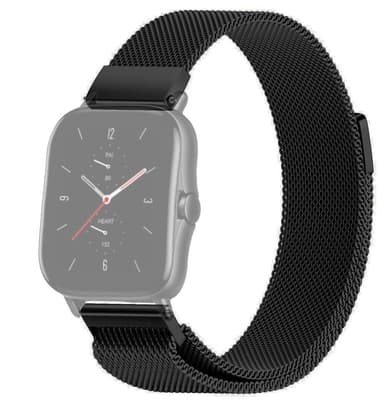 SKALO Milanese Loop til Amazfit GTS 3 - Sort