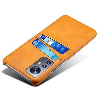 SKALO Xiaomi 12 Pro PU-læder Kortholder Cover - Lys brun