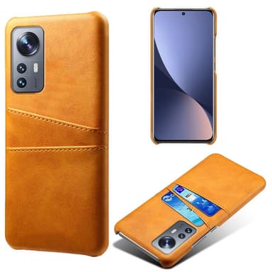SKALO Xiaomi 12 Pro PU-læder Kortholder Cover - Lys brun