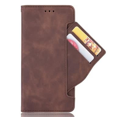 SKALO Motorola Moto E32/E32s 6-RUM Pungetaske - Brun