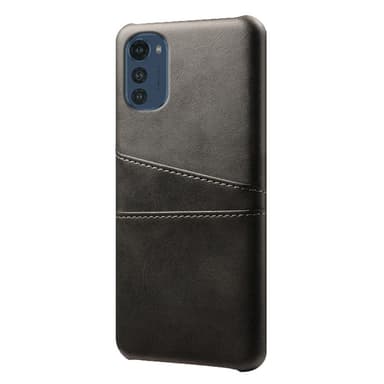 SKALO Motorola Moto E32/E32s PU-læder Kortholder Cover - Sort