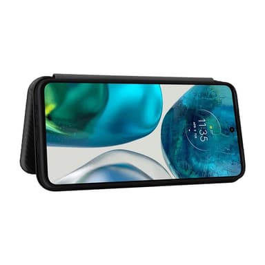 SKALO Motorola Moto G52 Carbon Fiber Pungetui - Sort