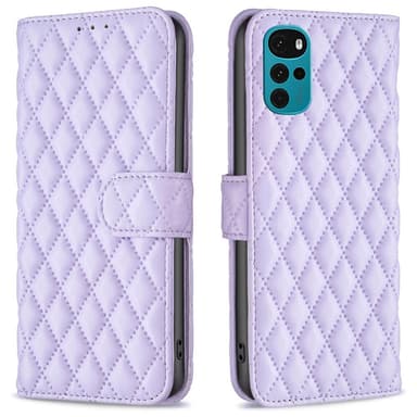SKALO Motorola Moto G22 BINFEN COLOR Quiltet Pung - Lilla