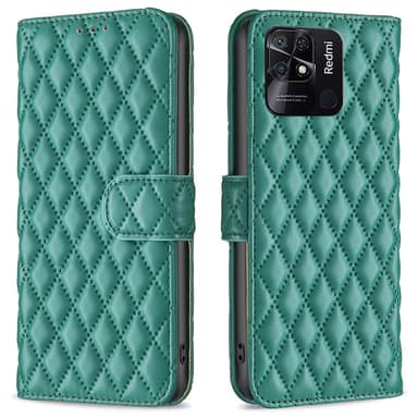 SKALO Xiaomi Redmi 10C BINFEN COLOR Quiltet Pung - Grøn