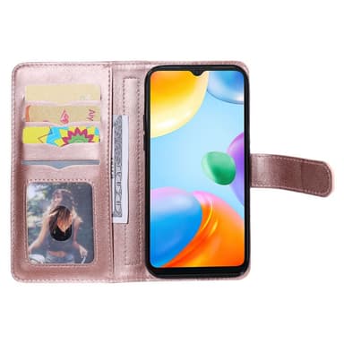 SKALO Xiaomi Redmi 10C 10-RUM Flip Cover - Rosa guld