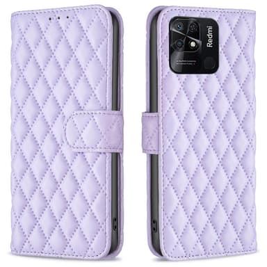 SKALO Xiaomi Redmi 10C BINFEN COLOR Quiltet Pung - Lilla