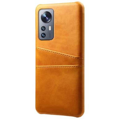 SKALO Xiaomi 12 Pro PU-læder Kortholder Cover - Lys brun