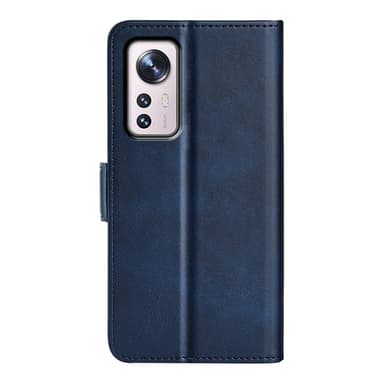 SKALO Xiaomi 12 Pro Premium Wallet Flip Cover - Blå