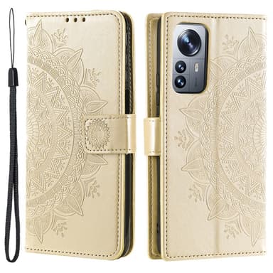 SKALO Xiaomi 12 Mandala Flip Cover - Guld