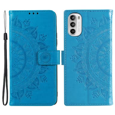 SKALO Motorola Moto G52 Mandala Flip Cover - Blå