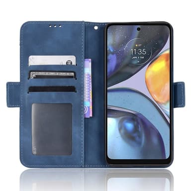 SKALO Motorola Moto G22 6-RUM Pungetaske - Blå