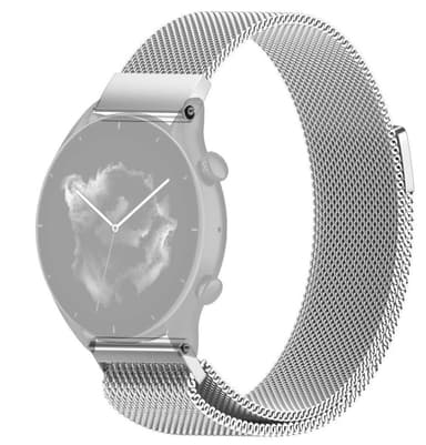 SKALO Milanese Loop til Amazfit GTR 3/GTR 3 Pro - Sølv