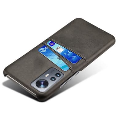 SKALO Xiaomi 12 Pro PU-læder Kortholder Cover - Sort