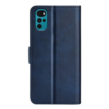 SKALO Motorola Moto G22 Premium Wallet Flip Cover - Blå