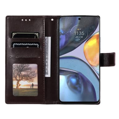 SKALO Motorola Moto G22 Mandala Flip Cover - Brun