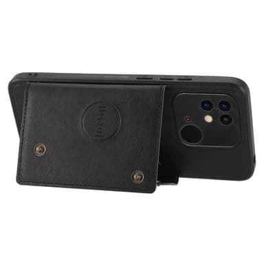 SKALO Xiaomi Redmi 10C PU-læder Cover med Pung - Sort