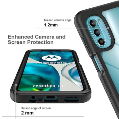 SKALO Motorola Moto G52 Stødsikker Clear Hybrid Cover - Sort