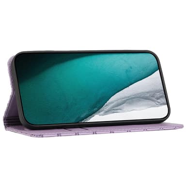 SKALO Xiaomi Redmi 10C Rhombus Litchi Flip Cover - Lilla