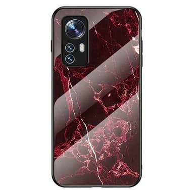 SKALO Xiaomi 12 Marmor hærdet glas TPU Cover - #3