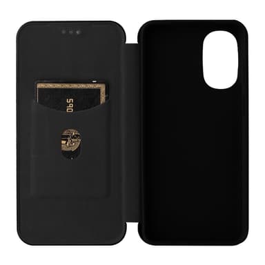 SKALO Motorola Moto G52 Carbon Fiber Pungetui - Sort