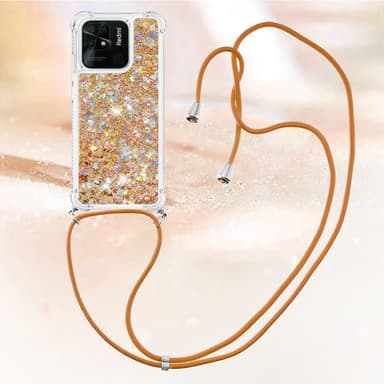 SKALO Xiaomi Redmi 10C Kvicksand Glitter Mobile Collar - Guld