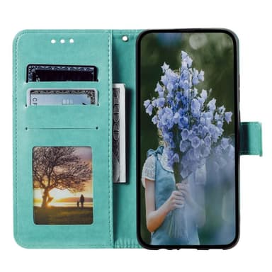 SKALO Motorola Moto E32/E32s Mandala Flip Cover - Turkis