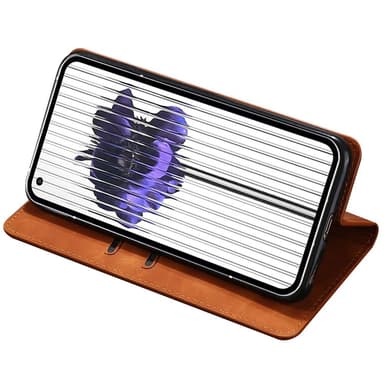 SKALO Nothing Phone (1) Slim Premium Flip Cover - Lys brun