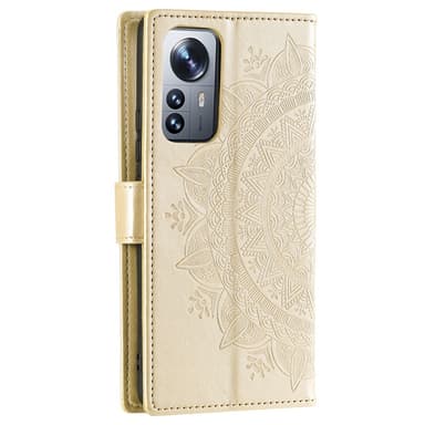 SKALO Xiaomi 12 Mandala Flip Cover - Guld