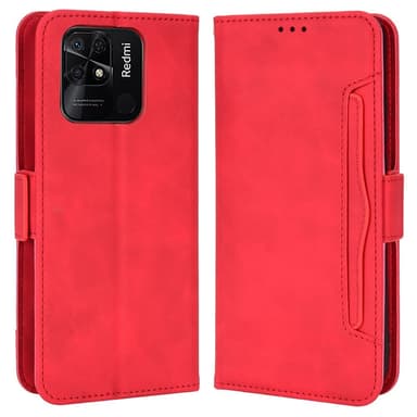 SKALO Xiaomi Redmi 10C 6-RUM Pungetaske - Rød