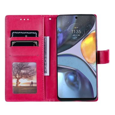 SKALO Motorola Moto G22 Mandala Flip Cover - Cerise