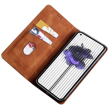 SKALO Nothing Phone (1) Slim Premium Flip Cover - Lys brun