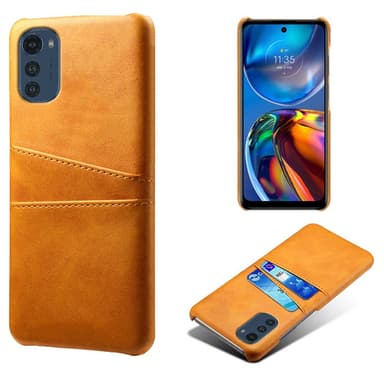 SKALO Motorola Moto E32/E32s PU-læder Kortholder Cover - Lys brun