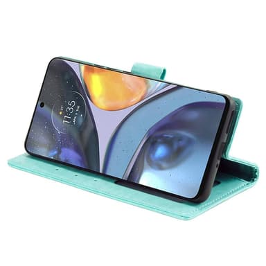 SKALO Motorola Moto G22 Mandala Flip Cover - Turkis