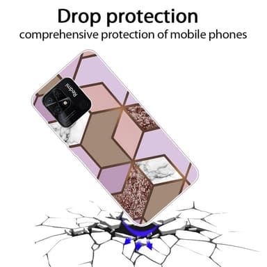 SKALO Xiaomi Redmi 10C Marmor TPU-cover - #8