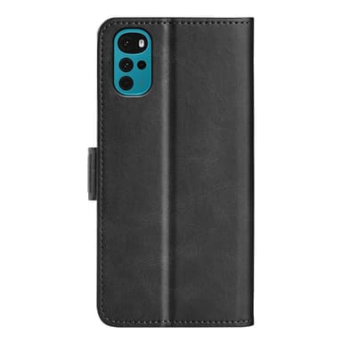 SKALO Motorola Moto G22 Premium Wallet Flip Cover - Sort