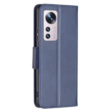 SKALO Xiaomi 12 5G Flip Cover m. pung i PU-læder - Blå