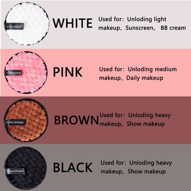 Genanvendelige Makeup Remover Pads Makeup Fjernelse Klud Ansigtsrens Puff Vaskbar Brun