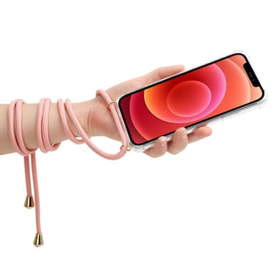 Halsrem til iPhone 13 Sort + Pink