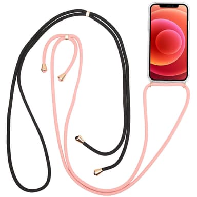 Halsrem til iPhone 13 Sort + Pink